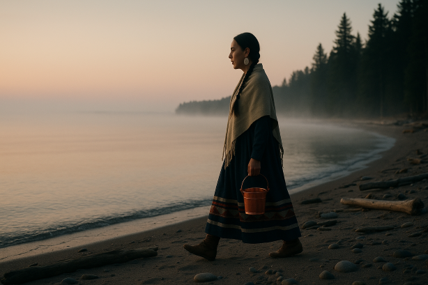 20251103_1052_Anishinaabe Water Walker Dawn